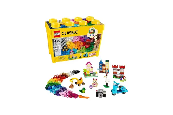 LEGO Classic Large Creative Brick Box 10698 Building Toy Set, Toy Storage Solution for Home or Classrooms, Interactive Building Toy for Kids, Boys, and Girls image