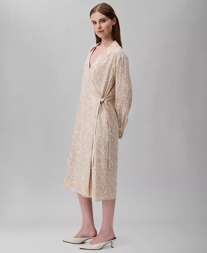 Women's Printed Wrap Dress image 3