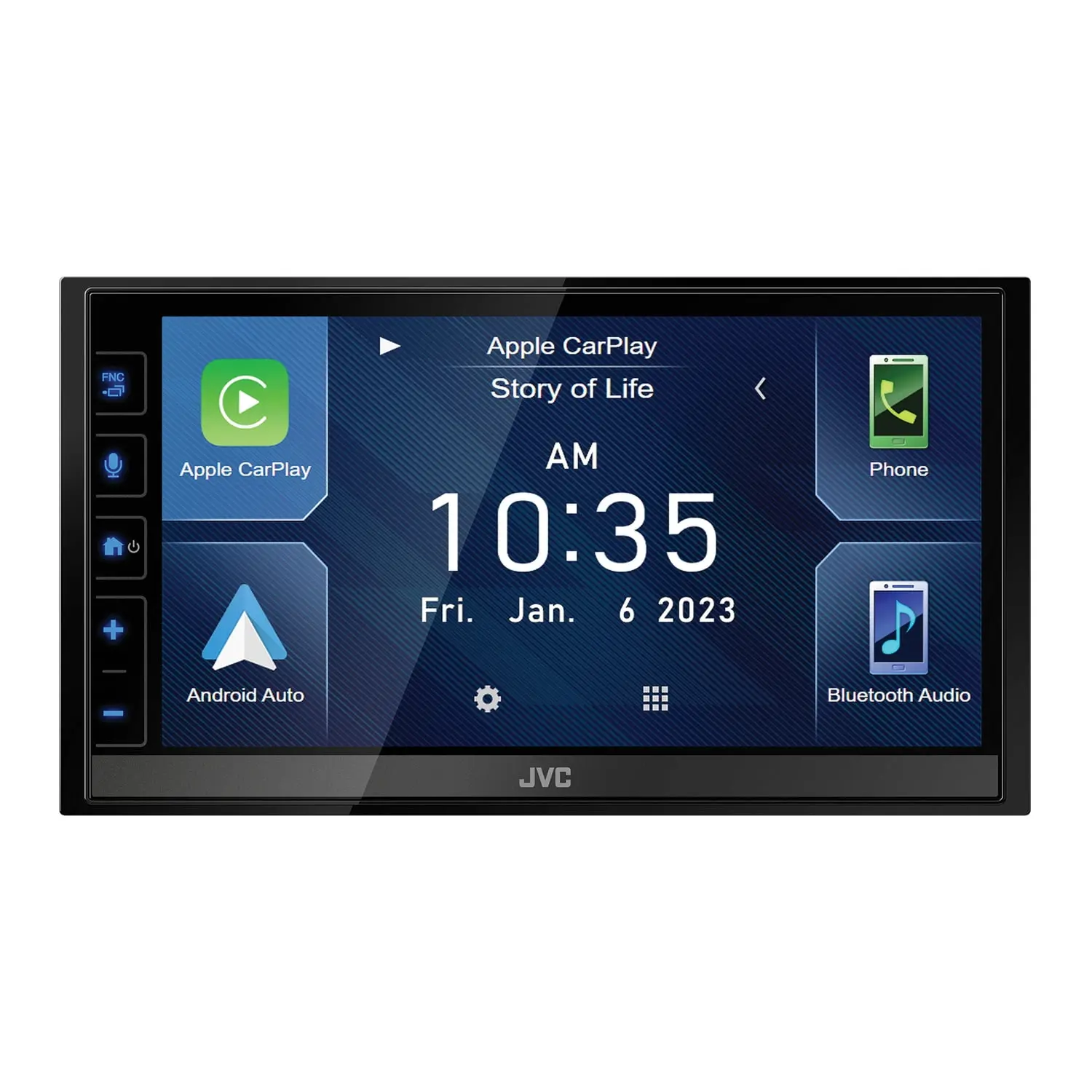 JVC KW-M780BT KW-M780BT 6.8-In. Car In-Dash Unit, Double-DIN Digital Receiver with Touchscreen, Android Auto/Apple CarPlay, and SiriusXM Ready image