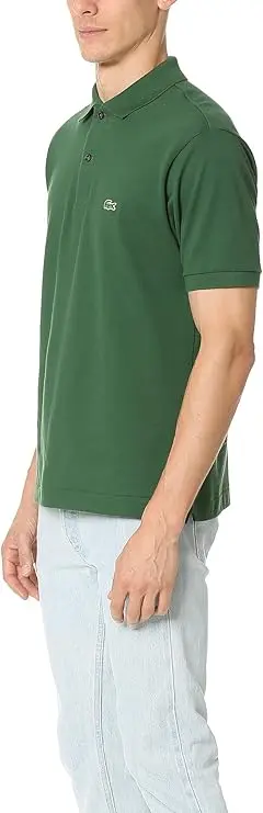 Lacoste Men's L.12.12 Short Sleeve Classic Fit Green Croc Polo image 3