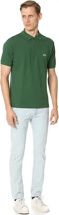 Lacoste Men's L.12.12 Short Sleeve Classic Fit Green Croc Polo image 4