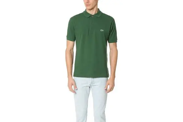 Lacoste Men's L.12.12 Short Sleeve Classic Fit Green Croc Polo image