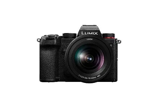 Panasonic LUMIX S5 Full Frame Mirrorless Camera, 4K 60P Video Recording with Flip Screen & WiFi, LUMIX S 20-60mm F3.5-5.6 Lens, L-Mount, 5-Axis Dual I.S., DC-S5KK (Black) image