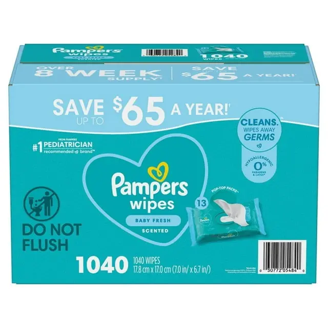 Pampers Scented Baby Wipes Baby Fresh (1,040 Count) image 1