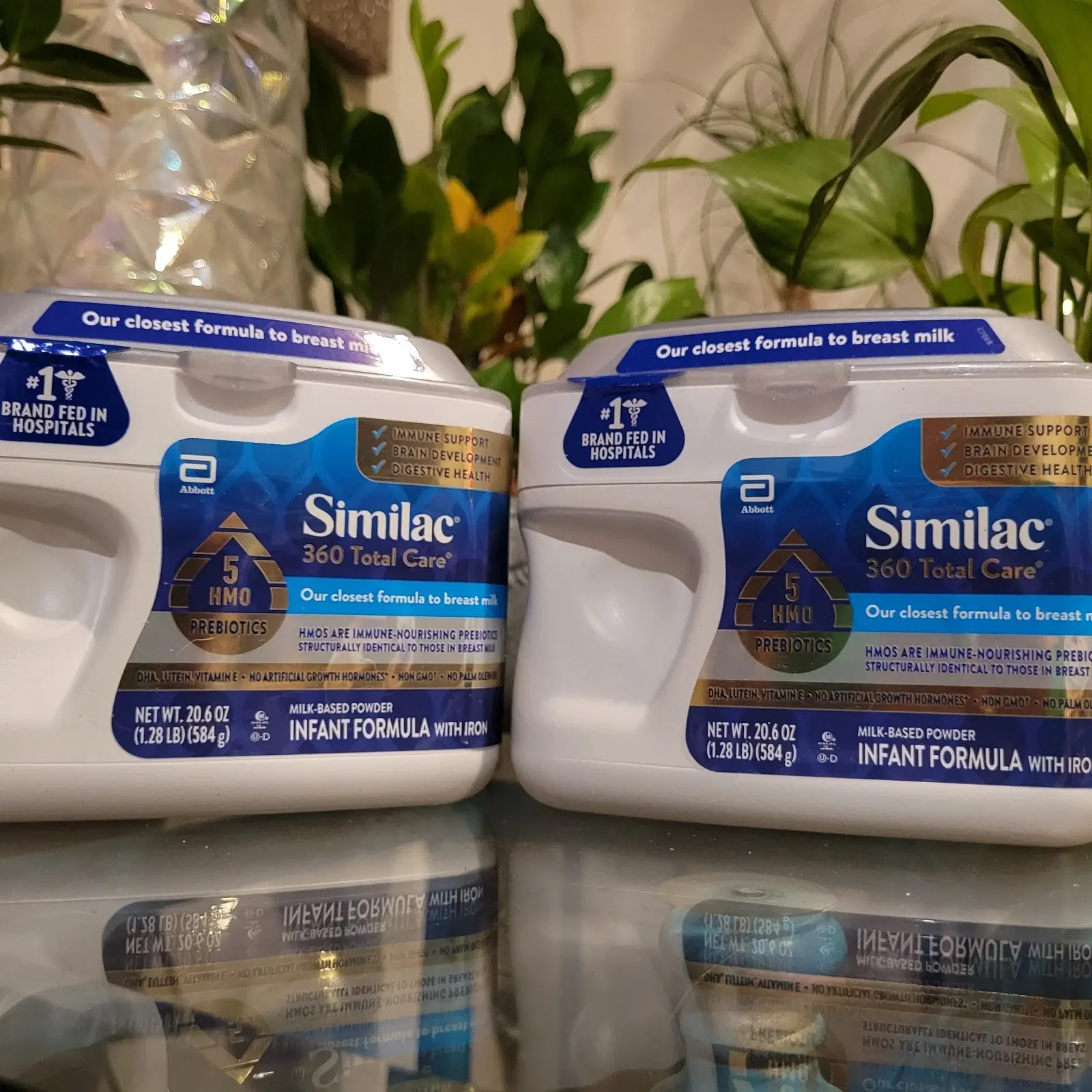 2 Pack Similac 360 Total Care Infant Formula Baby Milk 5 HMO Prebiotics 20.6oz image