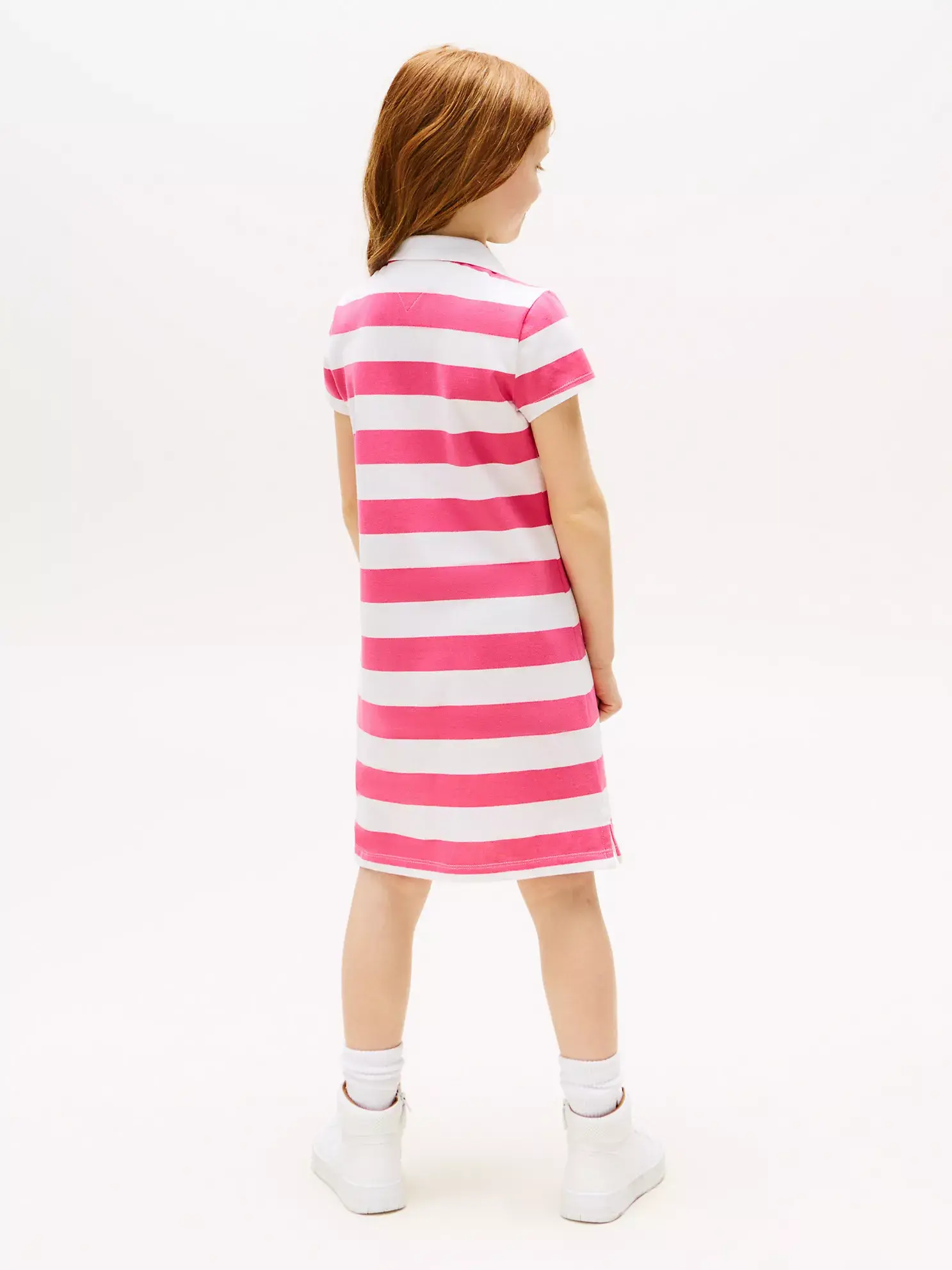 Kids' Block Stripe Stretch Polo Dress image 4