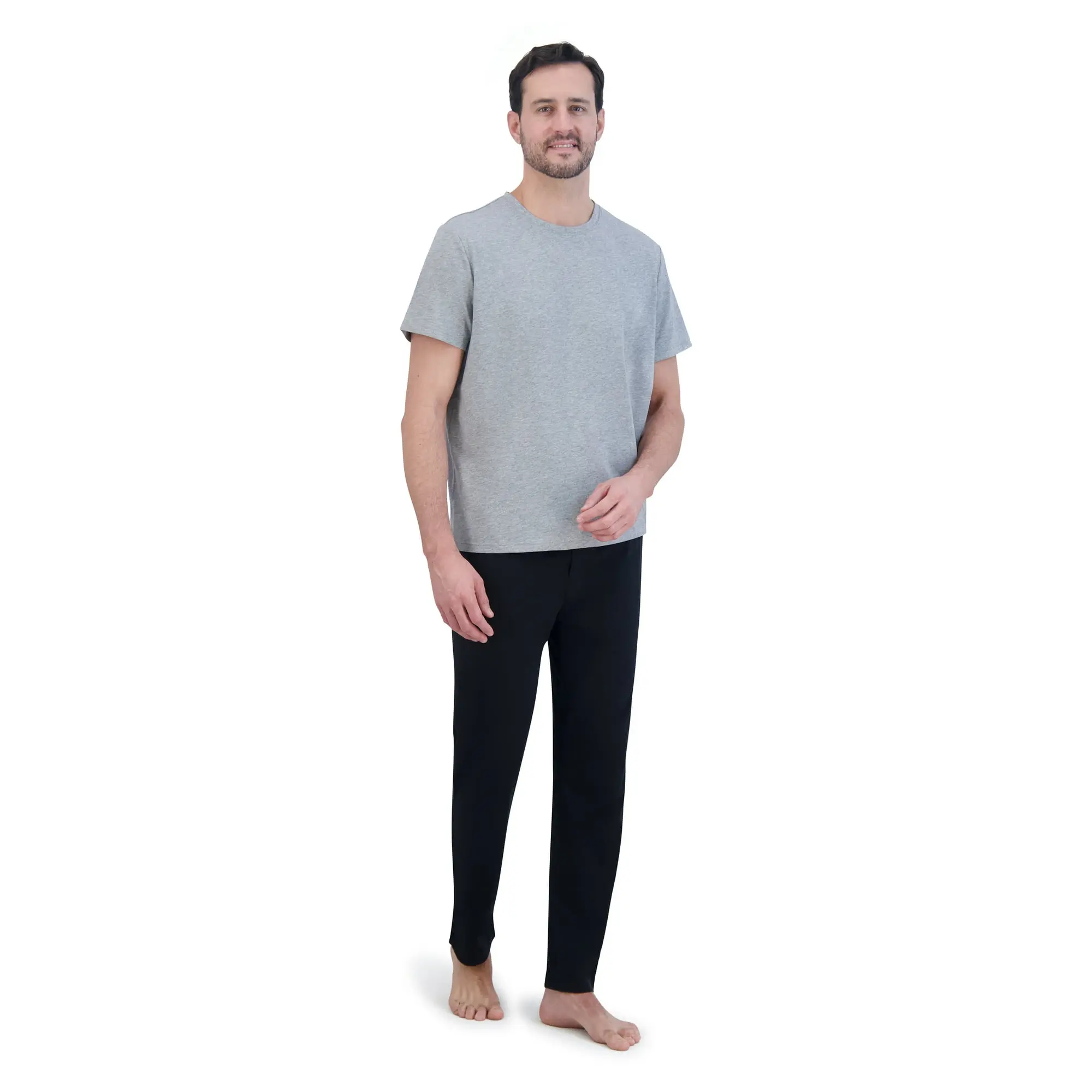 Hanes Men's ComfortSoft Jersey Short Sleeve Crew Tee and Pants Sleep Set, 2-Piece, Sizes S-2XL image 6
