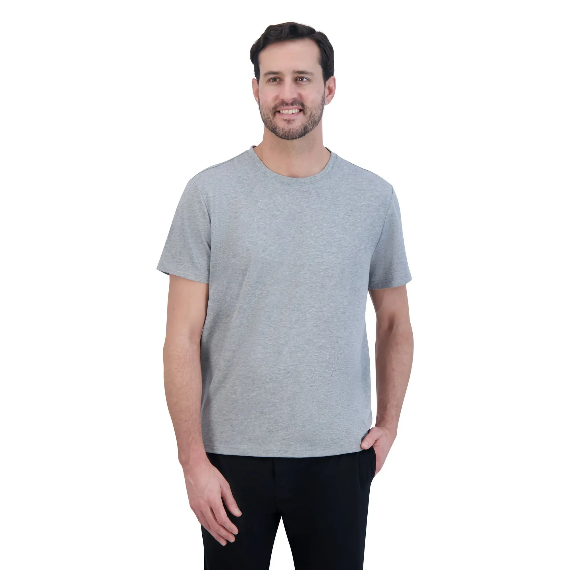 Hanes Men's ComfortSoft Jersey Short Sleeve Crew Tee and Pants Sleep Set, 2-Piece, Sizes S-2XL image 3