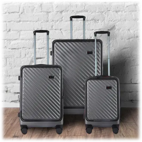 Solite 3-Piece Hardside Luggage Set with Cup Holder and Laptop Compartment image 23