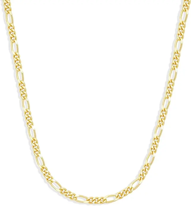 Amazon Essentials 5mm Plated Figaro Chain for Men or Women image 1